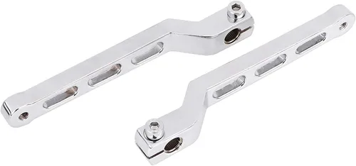 Vista 5 de Brazos de palanca de cambios con talón cromado para Harley Touring Softail Road Glide Street Glides Electra Glide y FLHT