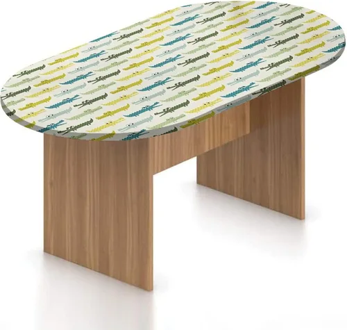 Vista 15 de Mantel ovalado ajustable, decoración de medusas, borde elástico, de poliéster, con forma de medusa, estilo bohemio, con estampado de playa, se