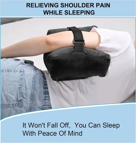 Vista 4 de Shoulder Surgery Pillow for Rotator Cuff Recovery, for Side Sleepers Black