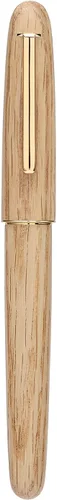 Vista 3 de Jinhao 9036 - Pluma estilográfica de madera natural hecha a mano, punta extrafina, color roble