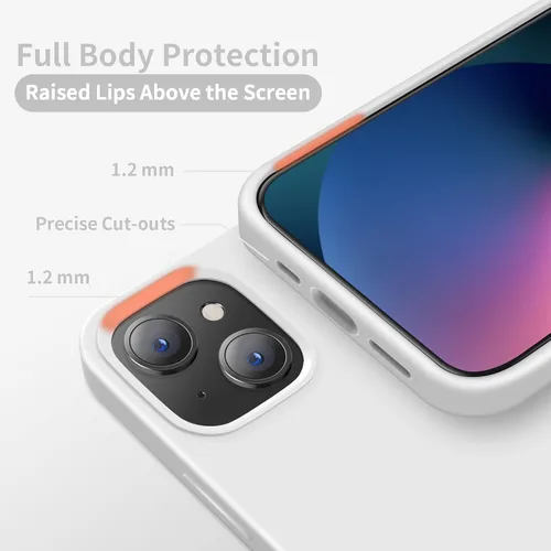 Vista 24 de Cordking Funda diseñada para iPhone 13, diseñada para iPhone 14, funda ultradelgada de silicona, funda protectora a prueba de golpes