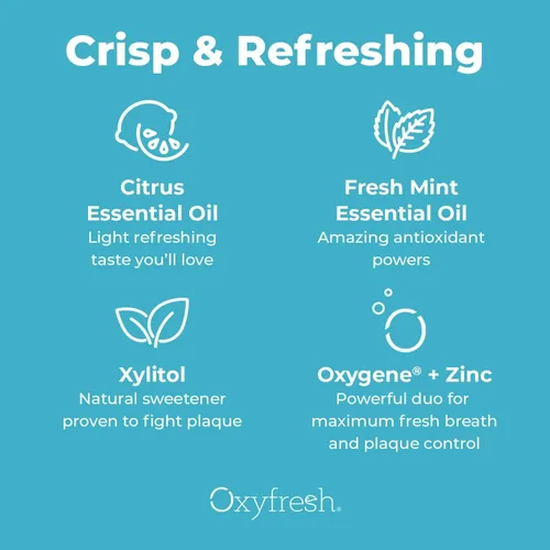 Vista 8 de Premium Oxyfresh - Enjuague bucal de menta y limón - Enjuague bucal para el mal aliento - Enjuague bucal sin SLS y flúor - Sin alcohol, enjuague