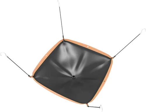 Vista 2 de Tredre Desviador de fugas de techo, tela Oxford 420D resistente, lona desviadora de fugas de techo con manguera de drenaje de 10 pies, caqui, 3 x 3