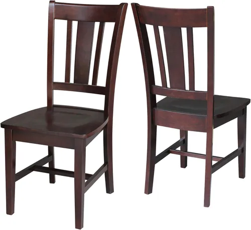Vista 21 de International Concepts - Juego de dos sillas de comedor San Remo Splatback, color blanco