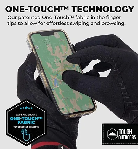 Vista 3 de Guantes de exteriores para pantalla táctil Guantes térmicos diseñados para correr, esquí, snowboard, ciclismo y enviar mensajes Mezcla de 90% nailon