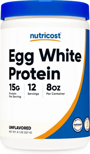 Vista 6 de Nutricost Polvo de proteína de clara de huevo 1 libra (sin sabor), sin OMG, sin gluten