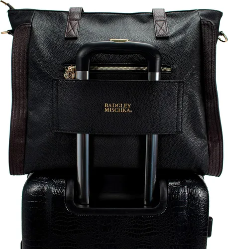 Vista 2 de Badgley Mischka Rose XL Bolsa de viaje de cuero vegano