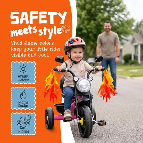 Vista 6 de Iconikal Streamers de llama para manillar de bicicleta o scooter, bicicleta infantil de 10 pulgadas, fácil de instalar