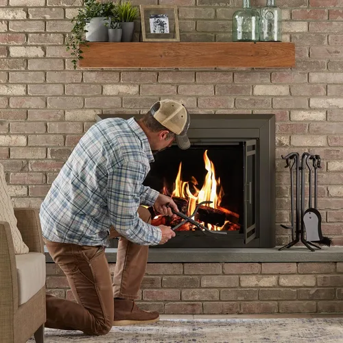 Vista 5 de UniFlame 5 piezas negro rústico mini chimenea herramientas conjunto (F-1126)