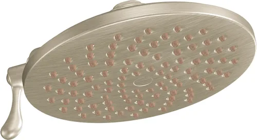 Vista 8 de Moen Velocity S6320BG - Cabezal de ducha tipo lluvia de dos funciones, color dorado cepillado de 8 pulgadas con tecnología de inmersión, S6320BG