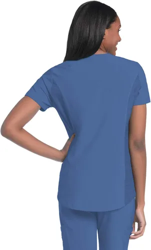 Vista 3 de Landau Women's 3 Pocket, Modern Tailored Fit V-Neck Medical Scrub Top 9047