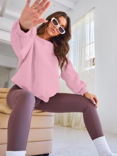 Vista 43 de EFAN Sudaderas de gran tamaño con cuello redondo Y2K para mujer, sudaderas con capucha para otoño, moda 2025, ropa para adolescentes y niñas, lindo