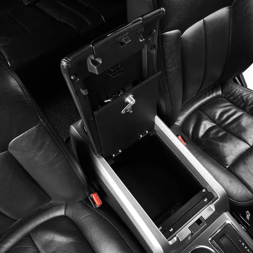 Vista 4 de Hooke Road F150 Caja de seguridad segura para consola de almacenamiento adicional compatible con Ford F-150 09-14 con consola central de flujo