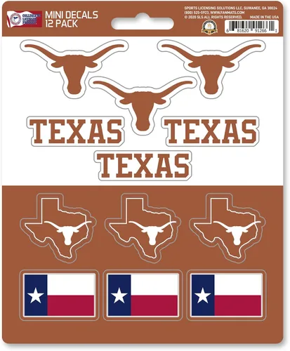 Vista 10 de FANMATS NCAA - Juego de calcomanías unisex para adolescentes, paquete mini de 12