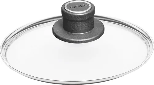 Vista 15 de Woll Vidrio templado con borde de acero inoxidable y perilla ventilada tapa redonda, 8 pulgadas, transparente