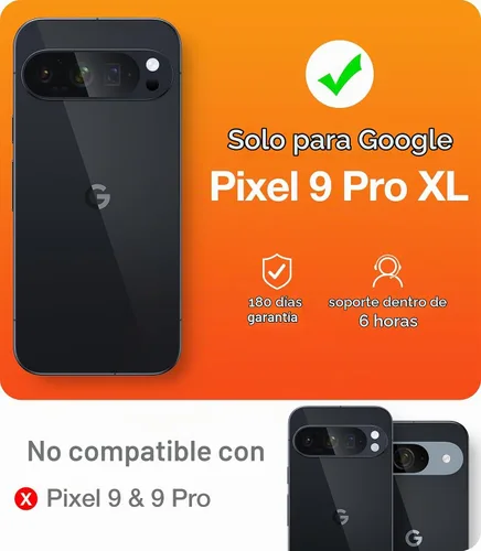 Vista 8 de TORRAS Funda a prueba de golpes para Google Pixel 9 Pro XL [prueba de caídas de grado militar de 16 pies], translúcida, delgada, protectora, Negro
