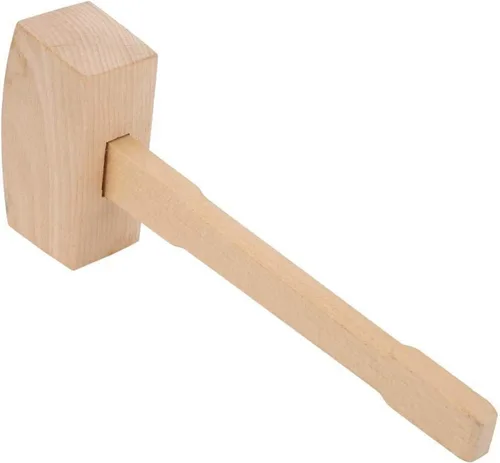 Vista 6 de Mazo de madera de haya de 13.8", martillo de hielo manual, Mazo de tallado de carpintería maciza, Herramienta de mano para carpintería