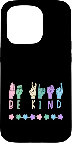 Vista 14 de Sign Language Be Kind Kindness ASL Pastel Pink Purple Blue Case for iPhone 16