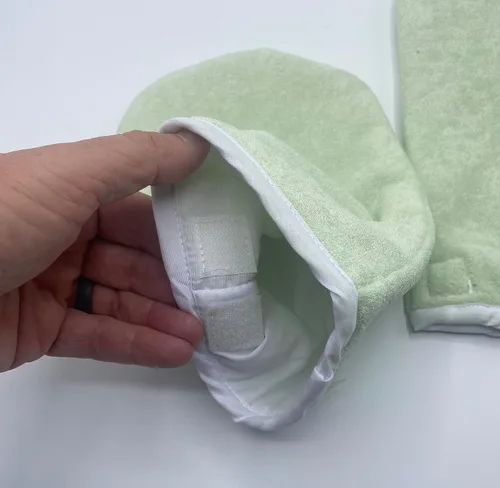Vista 4 de Manoplas térmicas de rizo para baño de cera de parafina (paquete de 2)