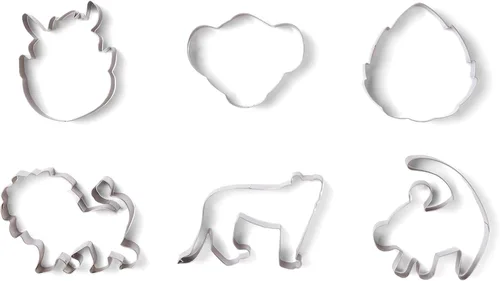 Vista 4 de Fox Run Cortadores de galletas de animales, galletas King of the Savannah, juego de 7
