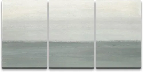 Vista 254 de wall26 Lienzo enmarcado para pared, juego de arte de acuarela pastel, paisaje rural, ilustraciones con formas abstractas, arte moderno, decorativo