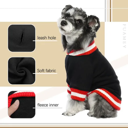 Vista 5 de FUAMEY Sudadera para Perro, Suéteres de Invierno para Perro, Ropa Cálida para Perro, Chaleco para Perro, Sudadera Gruesa para Cachorro, Suéter