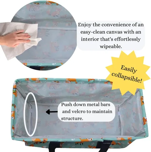 Vista 117 de NGIL Bolsa de comestibles reutilizable extra grande plegable de gran tamaño para comestibles, almacenamiento, picnic, playa, Estampado