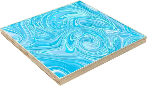 Vista 7 de Paneles de arte de madera de 12 x 12 pulgadas, paneles de lienzo de madera sin terminar, paquete de 6 marcos de madera para verter aceite, acrílico