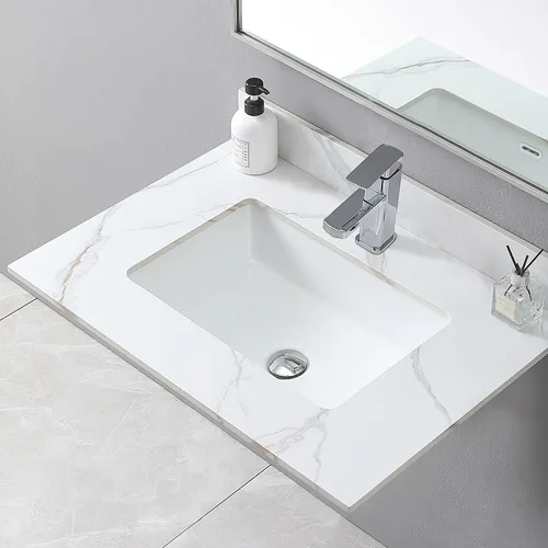 Vista 22 de Salpicaduras laterales para fregadero de baño de 22 x 4 pulgadas, tamaño universal para lavabo de baño, salpicaduras laterales de piedra