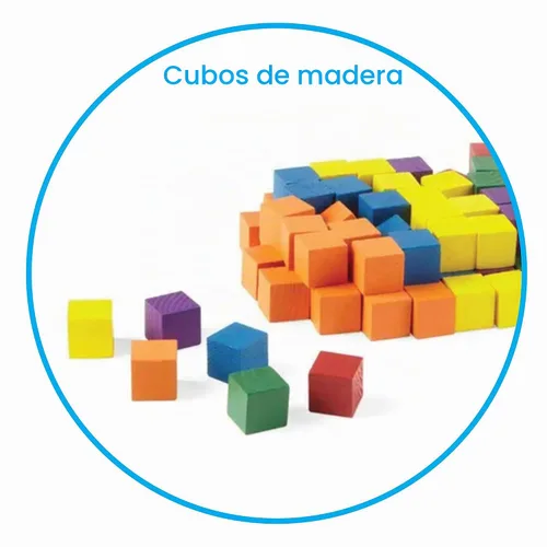 Vista 2 de hand2mind Bloques de madera, cubos de conteo para matemáticas infantiles, bloques de 1 pulgada para manualidades preescolares, manipuladores