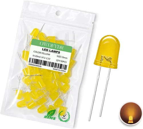Vista 6 de 100 diodos LED RGB de 0.118 in, cátodo común, orificio pasante