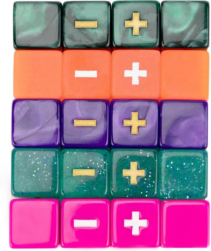Vista 4 de Deluxe Fudge Dice Mystical Starter Set con bolsa - Juego de 20 dados