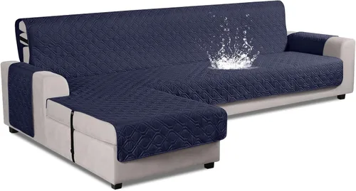 Vista 13 de VANSOFY Fundas de Sofá Seccional Mejoradas 100% Impermeables en Forma de L Funda Reversible para Chaise Lounge Funda Protectora de Sofá Seccional