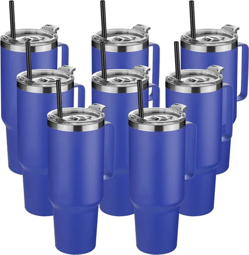 Vista 29 de Hasle Outfitters - Vaso de acero inoxidable de 40 onzas con asa, juego de vasos térmicos aislados al vacío, taza de viaje reutilizable de doble