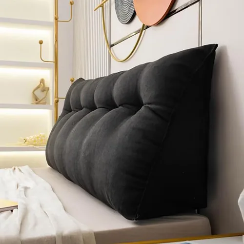 Vista 3 de Almohada de cabecera de cuña para reposo en cama, almohada de lectura, almohadas triangulares, almohadas de cuña para cabecero triangular, relleno