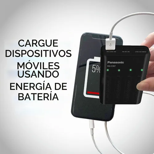 Vista 5 de Panasonic BQ-CC87AKBBA Eneloop pro - Cargador de batería individual avanzado con tecnología de carga portátil, color negro