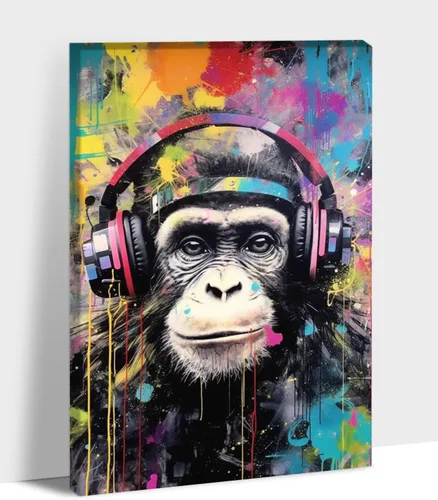 Vista 34 de ANRUOXI Arte de Pared de Graffiti, Impresión de Lienzo de Astronauta Espacial de Graffiti para Decoración de Pared, Impresiones de Arte Modernas
