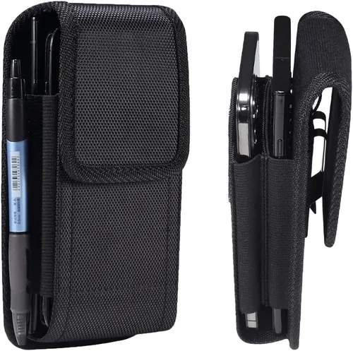 Vista 3 de Funda vertical dual con clip para cinturón, 2 fundas para teléfono celular para iPhone 15 Pro Max, Samsung Galaxy A15 A35 A55 A54 A14 A13 A53