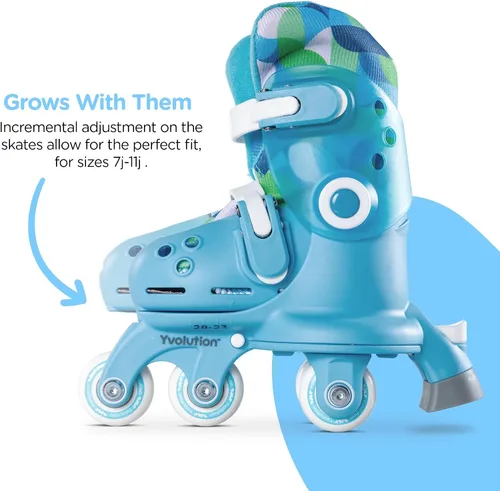 Vista 4 de Volution Learner Twista Patines – Patines ajustables 2 en 1 para niños a partir de 2 años – Convierte de patines de tres ruedas a patines en línea
