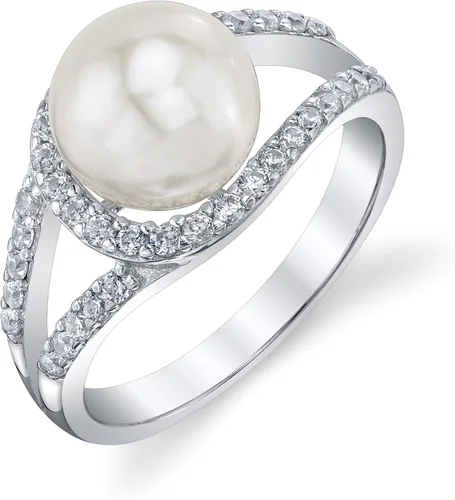 Vista 8 de The Pearl Source 9-10mm 14K Gold Plated Sterling Silver Cultured Pearl Tessa Ring for Women Tahití negro
