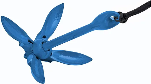 Vista 4 de XIALUO Kit de anclaje de kayak plegable portátil (1.5 libras) con cuerda marina de 30 pies