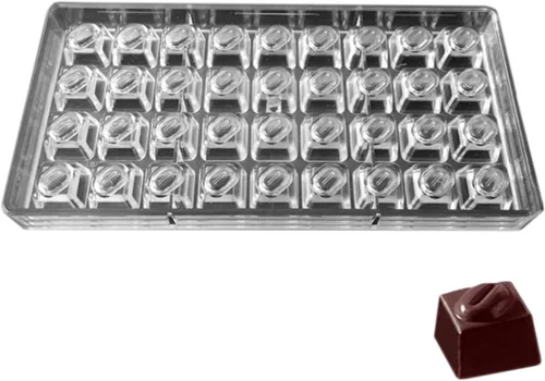 Vista 10 de Grainrain molde de chocolate de policarbonato, molde de barra de chocolate de policarbonato en forma de corazón, regalo para el día de San Valentín 1