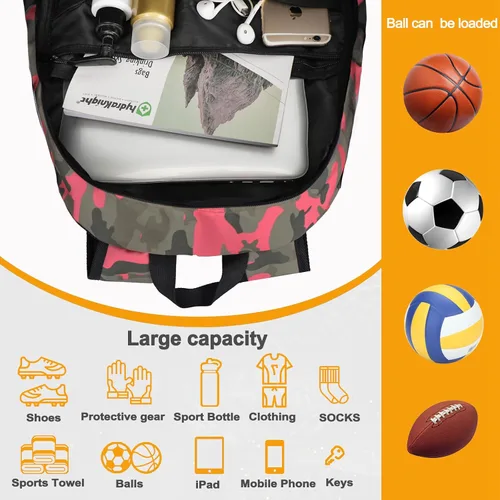 Vista 68 de Goloni Mochila de fútbol,Mochila de baloncesto con compartimento para pelotas y compartimento para zapatos,Mochila para baloncesto,Fútbol