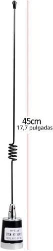 Vista 3 de HYS Pretuned GMRS UHF Antena de radio amateur con montaje NMO NMO Bracket L Shape Fender Trunk/Hole Mount Kit, W/ Low Profile RG-58 13ft Cable