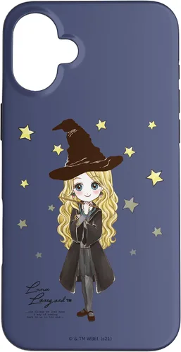 Vista 23 de Funda para iPhone 16 Harry Potter Luna Lovegood con cita y estrellas
