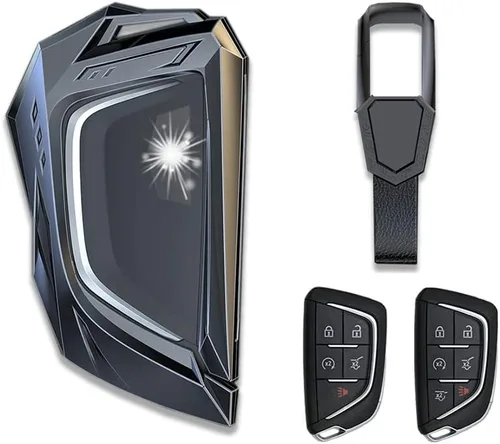 Vista 10 de Funda protectora de metal de aleación de zinc para Cadillac Escalade CT4 CT5 2020-2022 3/4/5/6 botones