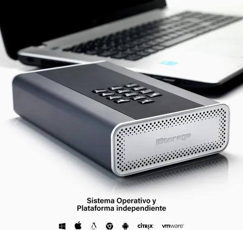 Vista 5 de iStorage diskAshur DT2 256-bit 10TB Certificado FIPS Nivel 3 Disco duro de escritorio cifrado seguro Protección con contraseña