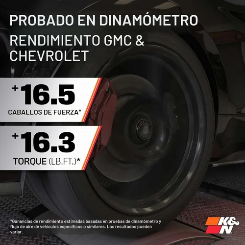 Vista 3 de Conjunto de ingreso de aire de rendimiento K & N