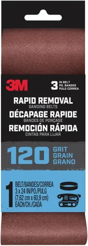 Vista 11 de 3M Eliminación rápida de 3 pulgadas x 24 pulgadas. Cinturón de lijado eléctrico, grano 36, 1/paquete
