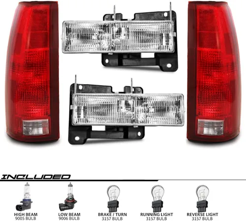 Vista 3 de EPIC LIGHTING Juego de luces traseras de repuesto compatibles con Chevrolet 92-00 Blazer [combo de 4 piezas] 9200BLZ04PC